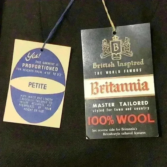 NWT Vintage Britannia 40s 50s 60s Doeskin Flannel Wool Pencil Skirt 22” Waist - Picture 6 of 7